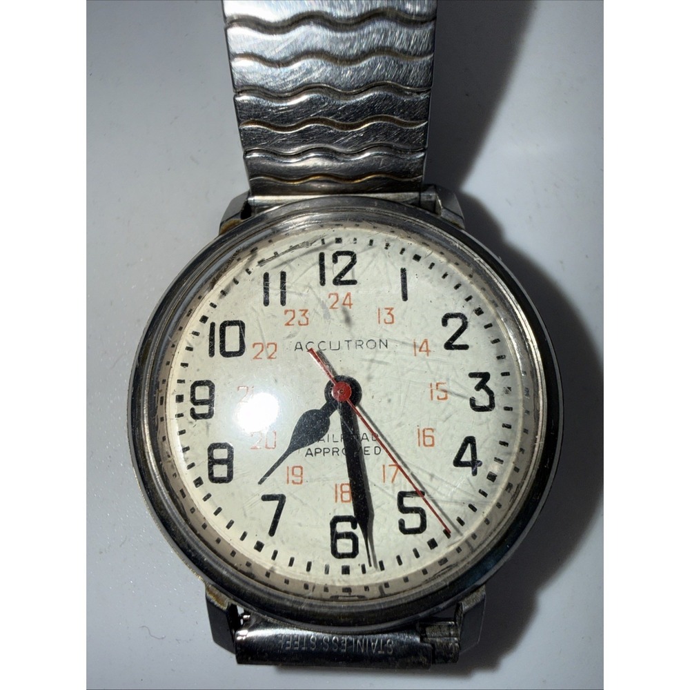 Vintage 1971 Bulova Accutron Railroad Approved Tuning Fork 214H Men's Watch